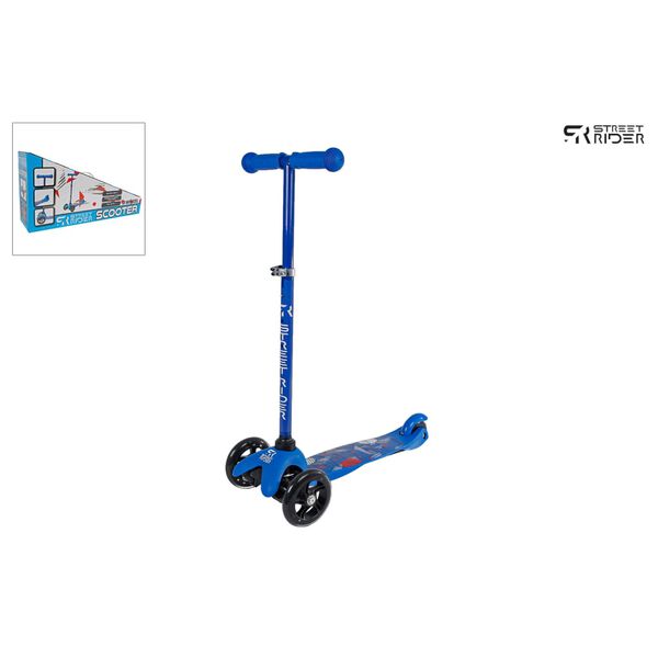Street Rider 3-Wheel Scooter with Adjustable Handlebar Abec 7 Blue