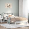 vidaXL Bookcase Bed without Mattress White 75x190 cm Small Single Solid Wood Pine