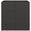 vidaXL Planter Black 80x80x80 cm Steel