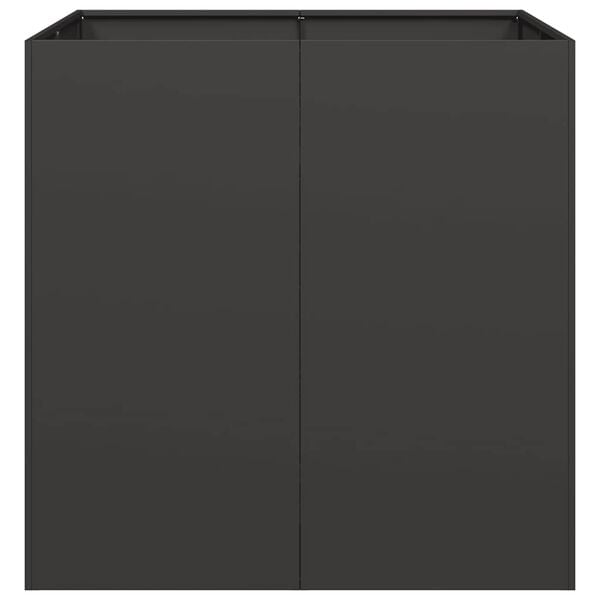 vidaXL Planter Black 80x80x80 cm Steel