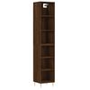vidaXL Highboard Brown Oak 34.5x32.5x180 cm Engineered Wood