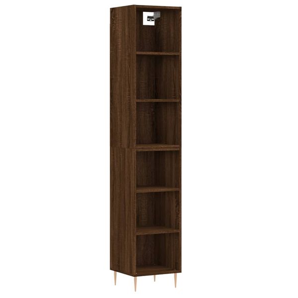 vidaXL Highboard Brown Oak 34.5x32.5x180 cm Engineered Wood