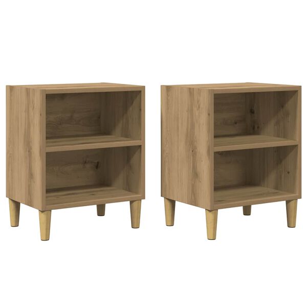vidaXL Bedside Cabinets 2 pcs Artisan Oak 40x30x50 cm Engineered Wood