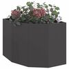 vidaXL Corner Planter Black 60 x 60 x 50 cm Steel