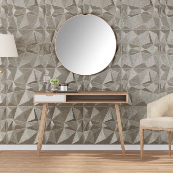 vidaXL Wall Panels 12 pcs Beton 50x50 cm XPS 3 m² Diamond