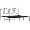 vidaXL Metal Bed Frame without Mattress with Headboard Black 183x213cm