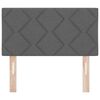 vidaXL Fabric Headboard Height Adjustable Dark Grey 80 cm Fabric