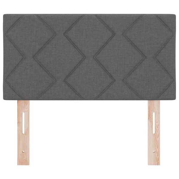 vidaXL Fabric Headboard Height Adjustable Dark Grey 80 cm Fabric