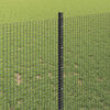 vidaXL Fence with Post Grey 1 x 50 m Steel and PVC