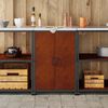 vidaXL Kitchen Storage with Shelf Rusty 60 x 50 x 92 cm Steel
