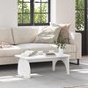 vidaXL Coffee Table White 80 x 50 x 31 cm Solid pine wood