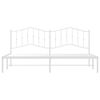 vidaXL Metal Bed Frame without Mattress with Headboard White 200x200cm