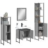 vidaXL 4 Piece Bathroom Cabinet Set Grey Sonoma Engineered Wood