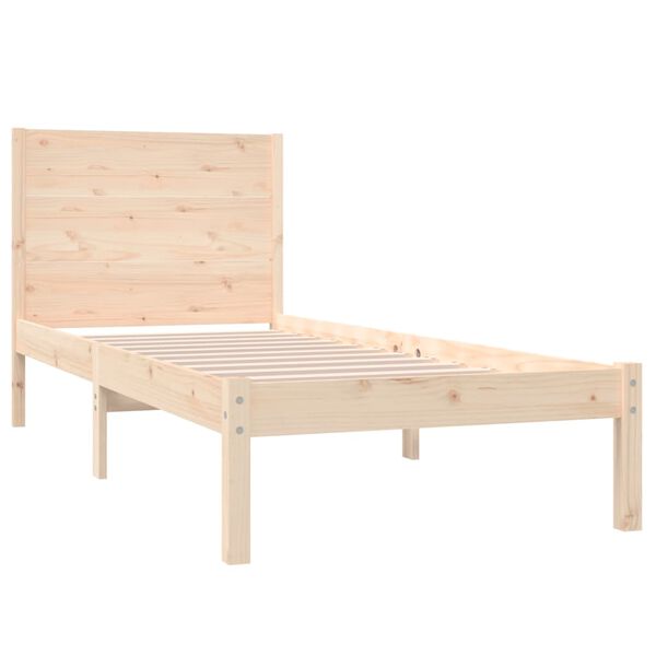 vidaXL Bed Frame without Mattress 75x190 cm Small Single Solid Wood