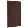vidaXL Roof Panel 12 pcs Brown 80 x 45 cm Galvanised steel