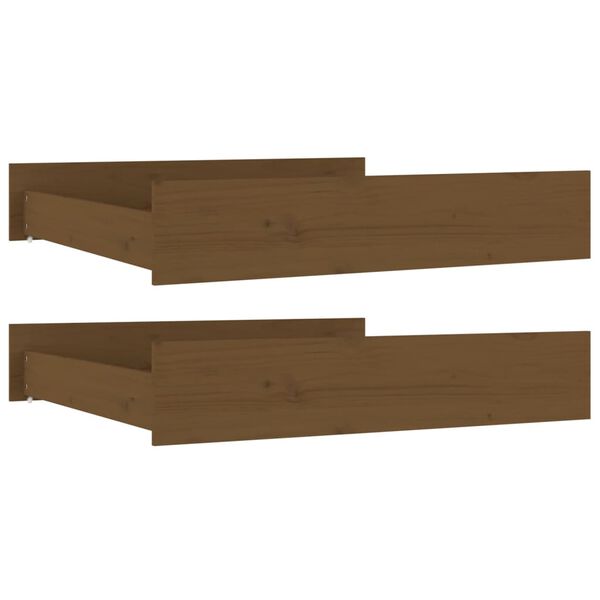 vidaXL Bed Drawers 2 pcs Honey Brown Solid Wood Pine