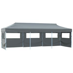 vidaXL Folding Pop-up Party Tent with 5 Sidewalls 870x291x315 cm Anthracite