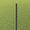 vidaXL Fence with Post Grey 1.5 x 50 m Steel and PVC