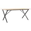 vidaXL Dining Table X-Frame 180x90x75 cm Solid Wood Pine and Steel