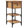 vidaXL Bedside Cabinet Brown 33.5 x 36 x 70 cm Engineered Wood