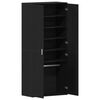 vidaXL Shoe Cabinet Black Oak 80 x 39 x 178 cm Engineered Wood