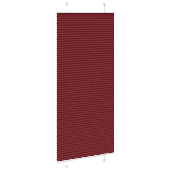 vidaXL Pleated Blind Bordeaux Red 85x200 cm Fabric Width 84.4 cm Polyester