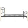 vidaXL Bed Frame without Mattress Black Metal 200x200 cm