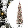 vidaXL Artificial Christmas Tree with 300 LEDs with Stand White 180 cm