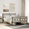 vidaXL Metal Bed Frame without Mattress Sonoma Oak 150x200 cm King Size
