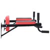 VidaXL Dip Station Black and Red 72.5 x 70 x 31 cm Powder-coated steel