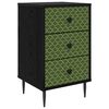 vidaXL Bedside Cabinet GELEEN Black Oak 36 x 33 x 61 cm