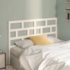 vidaXL Bed Headboard White 141x4x100 cm Solid Wood Pine