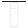 vidaXL Sliding Door ORKDAL White and Black 73.5 x 211 cm
