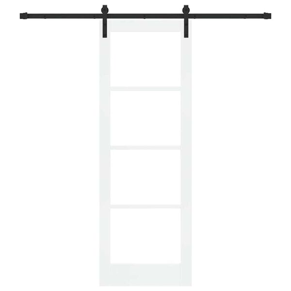 vidaXL Sliding Door ORKDAL White and Black 73.5 x 211 cm