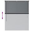 vidaXL Window Blind with Curtains Manual Dark grey Aluminium