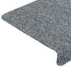 vidaXL Stair Mats Self-adhesive 5 pcs 65x21x4 cm Light Grey Rectangular Edge