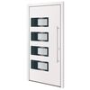 vidaXL Front Door White 100x200 cm Aluminium and PVC