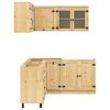 vidaXL Cabinet with Shelf SKI 8 pcs Honey Brown Solid Pine Wood