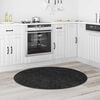 vidaXL Anti-slip Shaggy Rug Dark grey 120 x 120 cm PP