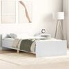 vidaXL Bed Frame without Mattress White 90x190 cm Single Engineered Wood