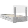 vidaXL Storage Bed Concrete Grey 75 x 190 cm Engineered Wood