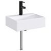 vidaXL Bathroom Sink with Faucet and Drain Matte Black
