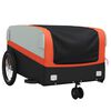 vidaXL Bike Trailer Black and Orange 45 kg Iron