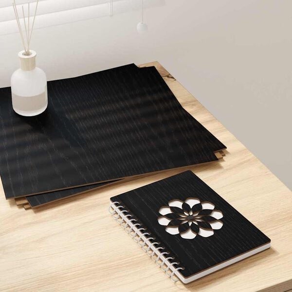 vidaXL Decor Panels 50 pcs Black Oak 30 x 30 x 0.27 cm Engineered Wood