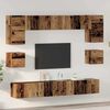vidaXL TV Cabinet Set Wall-mounted 8 pcs Old Wood Engineered Wood