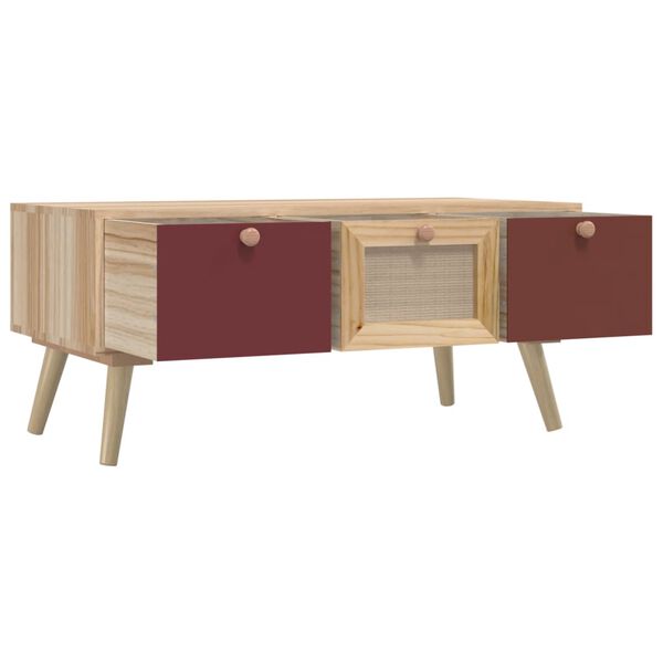 vidaXL Coffee Table with Drawers 80x40x35.5 cm Engineered Wood