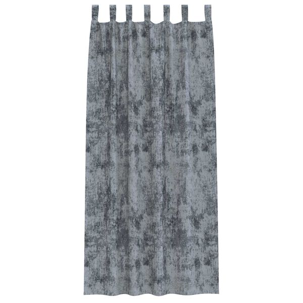 vidaXL Velvet Curtains 2 pcs Silver Grey 225 x 140 cm Velvet