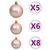 vidaXL Artificial Pre-lit Christmas Tree with Ball Set 150 cm Green