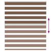 vidaXL Zebra Blind Brown 125x150 cm Fabric Width 120.9 cm Polyester