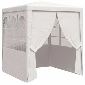 vidaXL Professional Party Tent with Side Walls 2x2 m White 90 g/m&sup2;